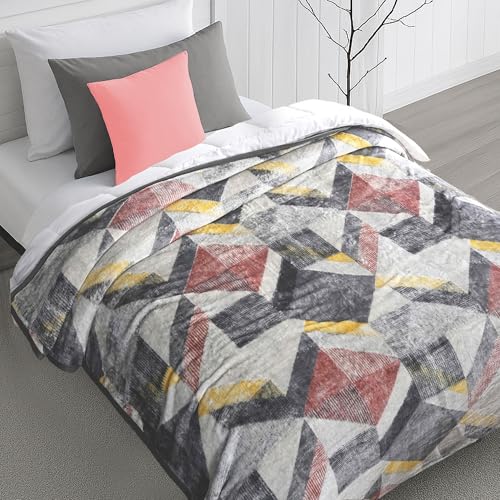 Image of MYTRIDENT Home Essential Flannel Printed Blanket for Winter Single Size (160 cm x 220 cm), 290 GSM, Levi