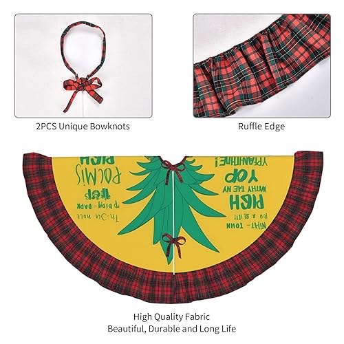 Tapis de sapin de Noël imperméable 121,9 cm et décorations de fêtes