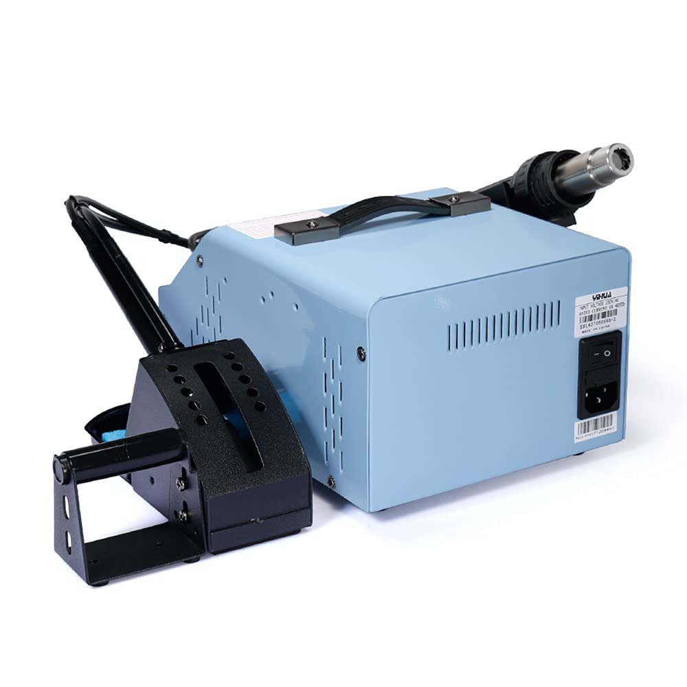 780 W 992DA+ BGA Rework stacja lutownicza SMD pistolet na gorące powietrze, sztyft do lutowania, stacja naprawcza gorącego powietrza i stacja lutownicza, zakres temperatur 100-480°C, wyświetlacz LCD