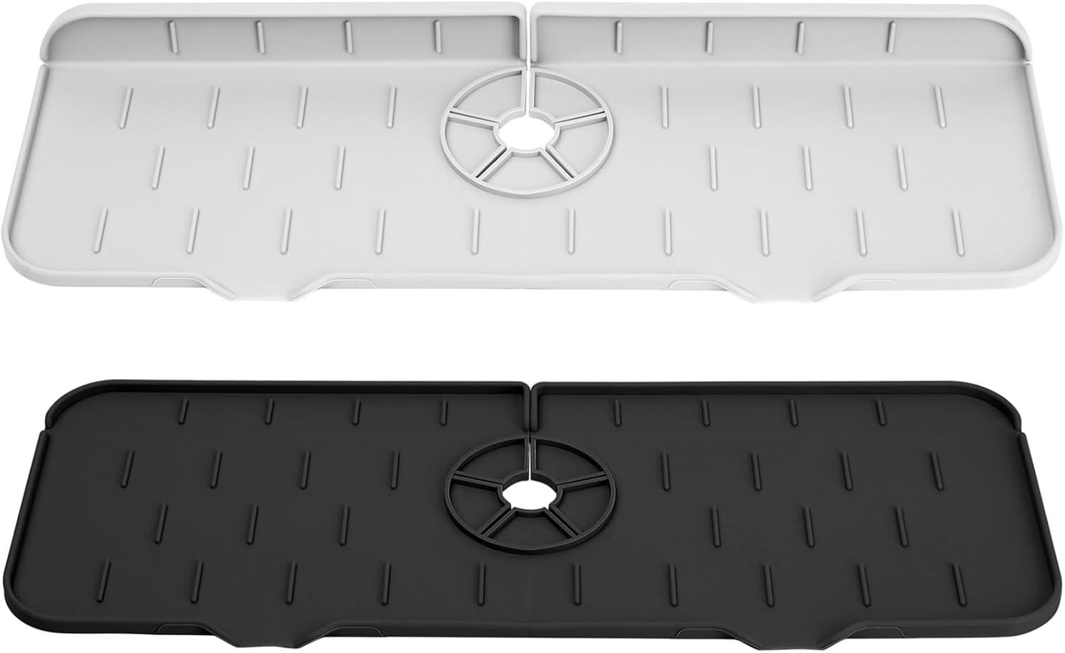 2 Pcs Silicone Faucet Mat for Kitchen Sink Splash Guards, Silicone