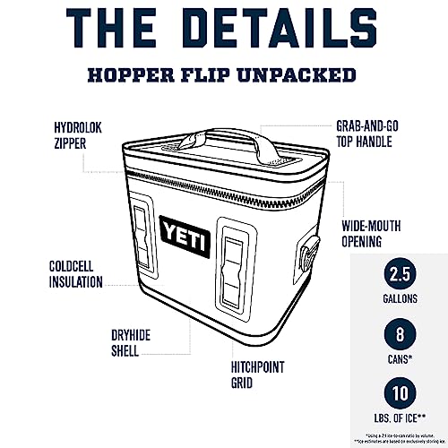 YETI Hopper Flip 8 Cooler portátil, verde acampamento