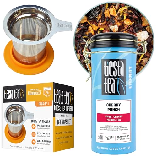 Tiesta Tea - Cherry Punch Herbal Drink and Brewbasket Infuser