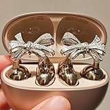 Rhinestone for Clip on Earbuds Open Ear, Exquisite DIY Decoration (Rhinestone Bow)