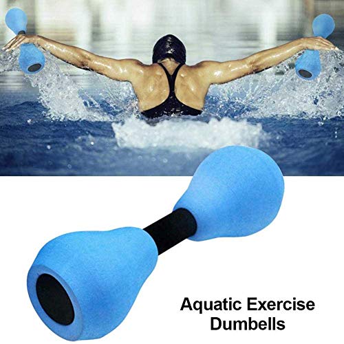 yidexin 1Pair Aquatic Exercise Dumbells Water Aerobic Exercise Foam Dumbbells Pool Resistance for Adults, Kids,Water Fitness Equipment for Weight Loss