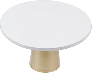 LIOOBO ケーキホルダー 鉄製ケーキディスプレイスタンド 25cm 大型ウェディングペストリーディスプレイラック ホワイト 誕生日やパーティー