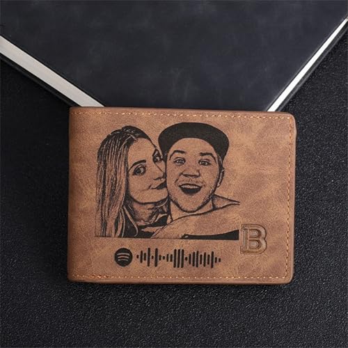 Personalized Photo Wallet, Custom Wallet for Men, Personalized Name Leather Wallet Engraved Letter And Photo Gift For Dad3
