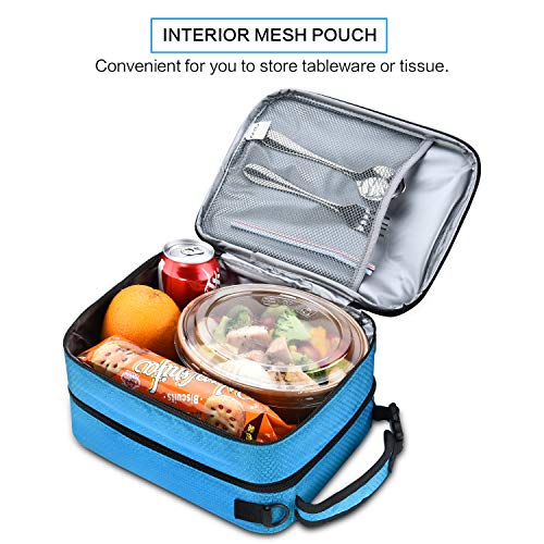Expandable Insulated Lunch Bag, Leakproof Flat Lunch Cooler Tote With Shoulder Strap For Men And Women, Suitable For Work & Office Tirrinia, Blue #TOP6