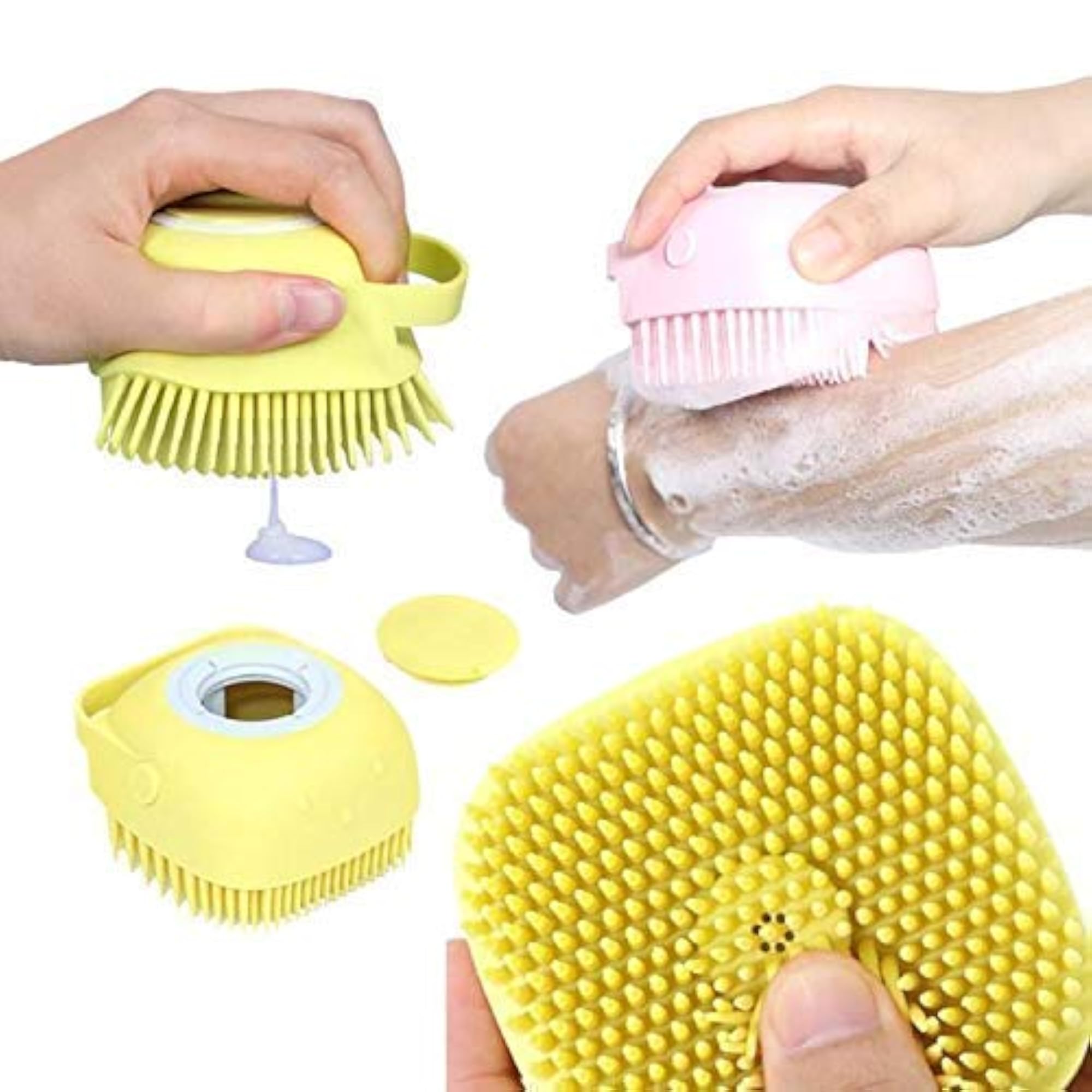 Soft Silicone Shampoo Scalp Shower Bath Brush Hair Washing Exfoliating Massager