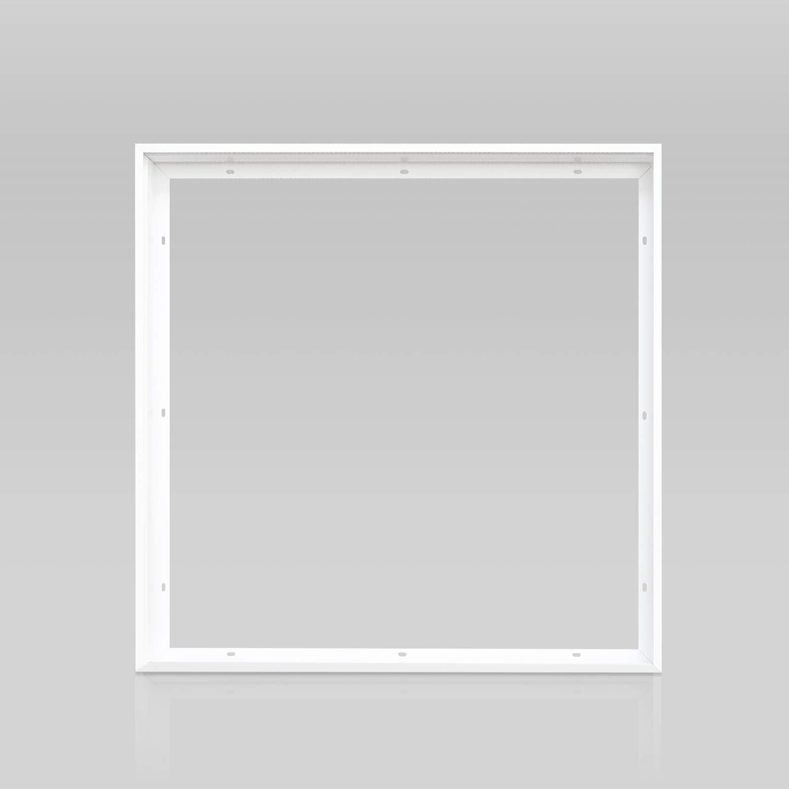 Aufbaurahmen LED Panel 62x62cm Montagerahmen Alu weiß Deckenleuchte Aufputz Deckenmontage schraublos