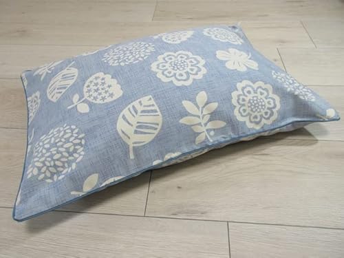 抗菌そばがら枕 枕 そば殻 まくら 綿100% まくらカバー付き 35X50p カメリア柄 ブルー