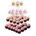 Utenlid 4-Tier Square Stacked Party Cupcake and Dessert Tower - Clear Acrylic Cake Stand