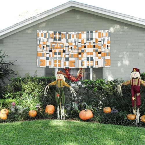 MINDBBDFJ Mid Century Modern Print Banners And Signs For Outdoor/Indoor,Personalized Banner Customizable Parties Halloween Banner (180x90cm)3