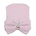 DRESHOW BQUBO Newborn Hospital Hat Infant Baby Hat Cap with Big Bow Soft Cute Knot Nursery Beanie