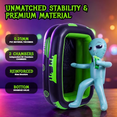38Inch Halloween Inflatable Alien Drink Cooler, Large Ice Bar for Party — view 6