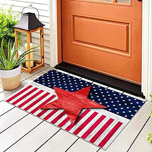 Amazon | ドアマット屋外屋内エントランスVanprooアメリカ国旗