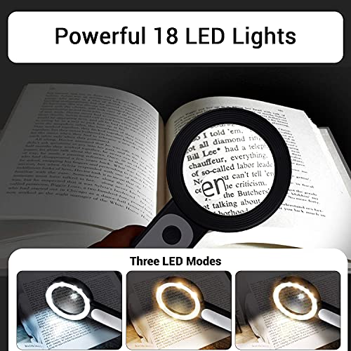Lente di Ingrandimento 30X con Luce a 18 Lampada