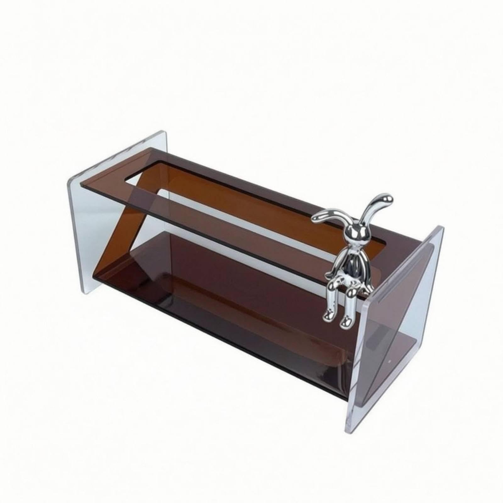 CALANDIS Acrylic Holder Multi-Functional Control Organizer Sleek Design Phone Stand Organizer Amber with Rabbit-image-32