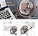 GLAMOURIC Small USB Desk Fan Mini Metal Personal Fan Retro Design Electric Portable Air Circulator Angle Adjustable Quiet Operation for Table Desktop Home Office Travel (Copper)
