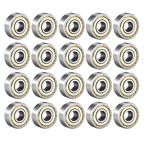 XYWHPGV 606ZZ Deep Groove Ball Bearing Double 606-2Z 80016, 6mm x 17mm x 6mm High Carbon Steel Z1 Bearings (Pack of 20)(864e9 899f6 77699 3a504 4b1a7 c65d3