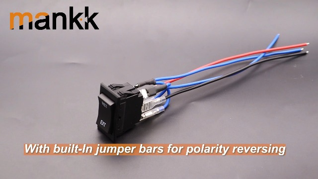 mankk Reverse Polarity Momentary Rocker Switch 12V DC 20A 6 Pin