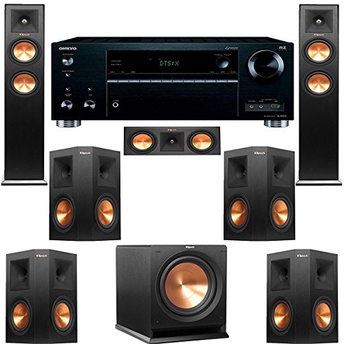 Klipsch RP-250F 7.1 Reference Premiere Home Theater System with Onkyo TX-RZ710 7.2-Ch Network
