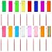 Elcoho 16 Pieces Dance Ribbons Streamers Rhythmic Gymnastics Ribbon Wands for Kids Artistic Dancing, Baton Twirling, 16 colors