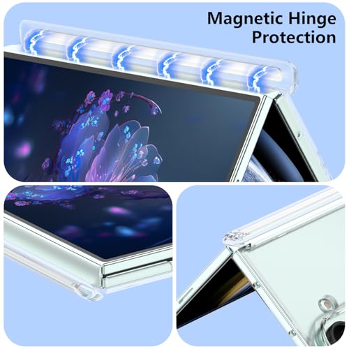 Coque Galaxy Z Fold 7 transparente avec protection charnière magnétique