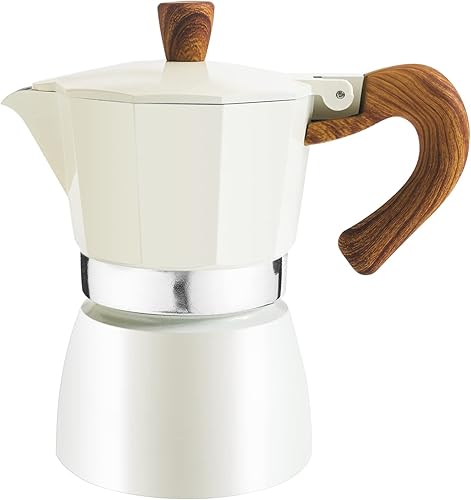 Upspirit Maceta Moka cafetera italiana cafetera portátil 3 tazas beige