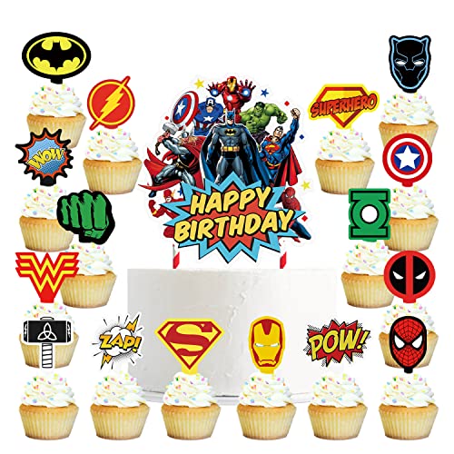 Phoenix Party 17 Toppers For Superhero Birthday Cake Toppers Cupcake Toppers Set Cake Decorations Party Supplies Topper For Fans Of Super Hero, 33 Piece Set #TOP7