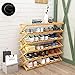 Drewniany stojak na buty 5poziomowy, wąski, wysoki, regulowany organizer na buty, szerokość 50 cm/70 cm/100 cm Półka do przechowywania butów 25 par butów Szybki montaż Bez narzędzi WoodL