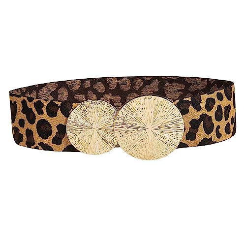 Women Waist Belt Elastic Corset Cinch Belt Leopard Print Body Belt Skinny Metal Waist Chain Belt jeans Wedding Party Birthday Dresses