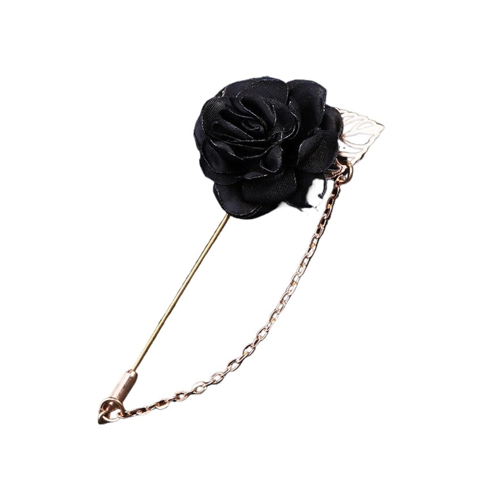 UJEDFHV Wedding Simulation Rose Corsage Wedding Corsage Men Fabric Rose Camellia Flower Groom Boutonnieres Decoration Accessory For Proms