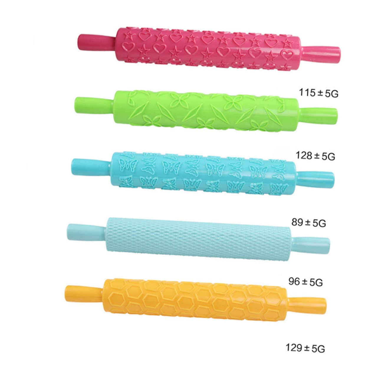 TOPBATHY Rouleaux à Pâtisserie Multifonction 8 Pièces en Plastique Alimentaire, Motifs en Relief Variés, Outil pour Pâte Roulée, Décoration Gâteaux Maison, Accessoire Plusieurs Styles