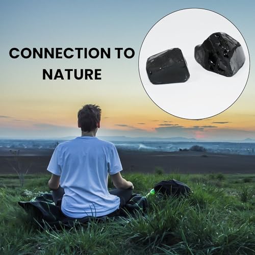 Image of Natural Black Obsidian Rough Stone 100g - Raw Crystal for Manifestation, Reiki Healing & Chakra Balancing