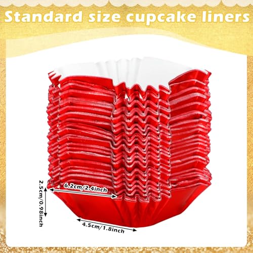 Image of Layhit 900 Pcs Square Mini Foil Cupcake Liners Baking Cups,Vibrant Color