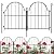 Blingluck Garden Fence, 22 in(H) x 21 ft(L) Arched Rustproof Metal No Dig Fence Garden Fence Border, Ground Stake Animal Barrier Fence for Rabbit Dog, Outdoor Landscape Decor for Yard & Patio,19 Pack