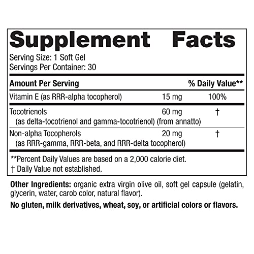 Nordic Naturals Vitamin E Complex, Unflavored - 30 Soft Gels - 6 Forms Of Vitamin E For Antioxidant Support - Cellular Protection - Non-Gmo - 30 Servings #TOP1