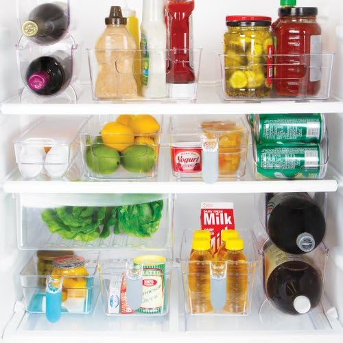 Miniatura 5 de Kitchen Spaces KSEG12-AMZ - Bandeja de huevos apilable para refrigerador, 14.5 x 3 x 4.5 pulgadas, transparente