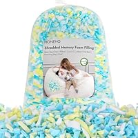 HONEHO 2,2kg Memory Foam-Füllung für Sitzsäcke, Hinzufügen von Gelpartikeln, gemütlich und weich, ideal zum Füllen von Sitzsäcken für Kinder, Kissen, Hundebetten, Sofakissen