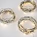 LampLust Set of 3 Warm White Fairy Lights, Green Bendable Wire, 12 ft. Strands, 60 LEDs, Battery Operated, Water Resistant, Indoor/Outdoor Use