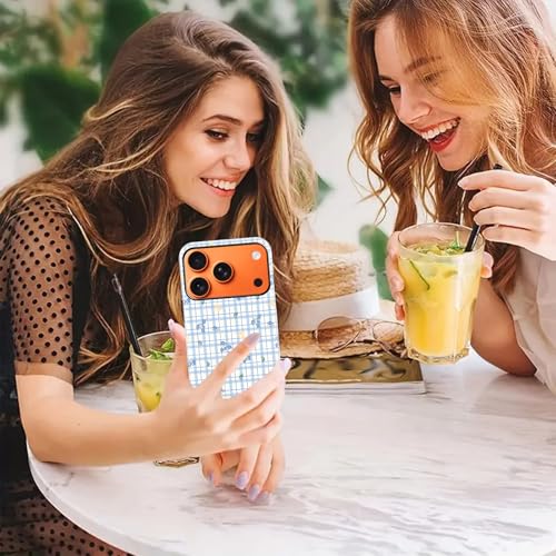 Coque iPhone 17 Pro Max fleurs bleues rigide PC antichoc TPU