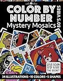Color by Number: 80's Vibes | Black Background Edition | Mystery Mosaics Coloring Book for Adults | Pixel Art Coloring for Relaxation and Mindfulness: ... (Color by Number - Black Edition | Pixelart)