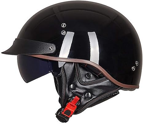 Amazon Co Jp 男性と女性のためのレトロなオープンバイクヘルメット プロのハーフバイクヘルメット Ece認定 大人用 快適なバイクジェット ヘルメット ストリートバイククルーザーチョッパーモペットスクーターに使用 車 バイク
