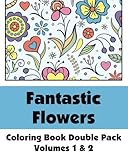 Fantastic Flowers Coloring Book Double Pack (Volumes 1 & 2) (Art-Filled Fun Coloring Books)