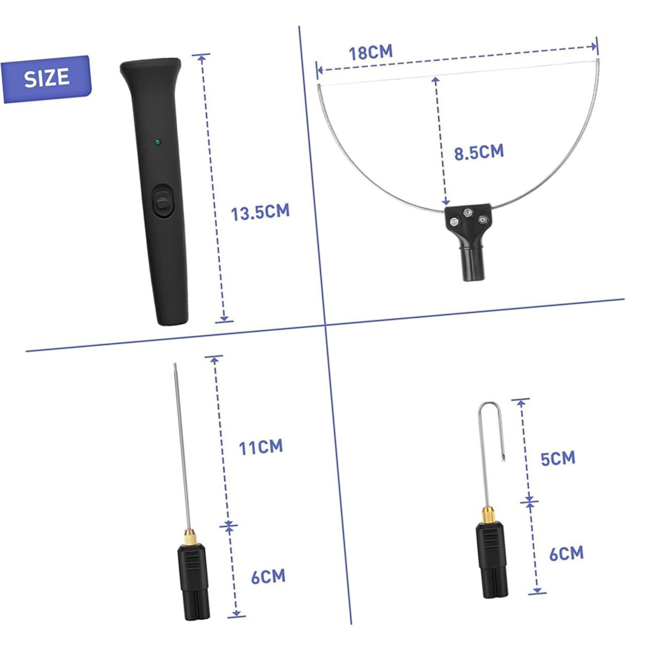 ULTECHNOVO Coupe-Mousse Électrique à Fil Chaud 9 Pièces pour Loisirs Créatifs, Outil sans Fil Ergonomique en Abs et Acier Inoxydable, Découpe Précise de Panneaux de Mousse, Usage