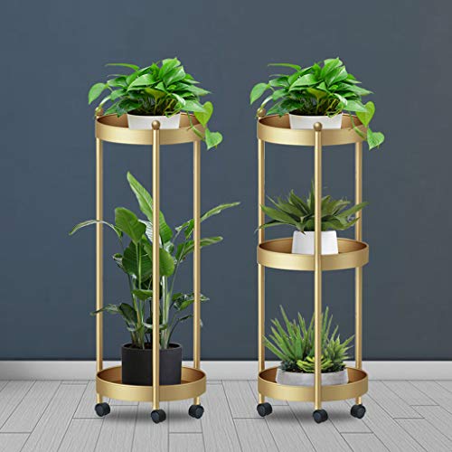 Nordic Iron Art Plant Stand - Multilayer Verplaatsbare Display Pots Houder - Waterdichte Balkon Scindapsus Bonsai Plank, 2 Stijlen - Afbeelding 4