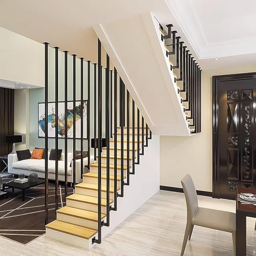 Sécuriser un escalier glissant avec la rampe en fer de 1,5 m en forme de L