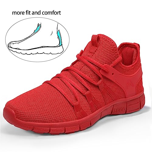 Image of INZCOU Running Shoes Lightweight Tennis Shoes Non Slip Gym Workout Shoes Breathable Mesh Walking Sneakers