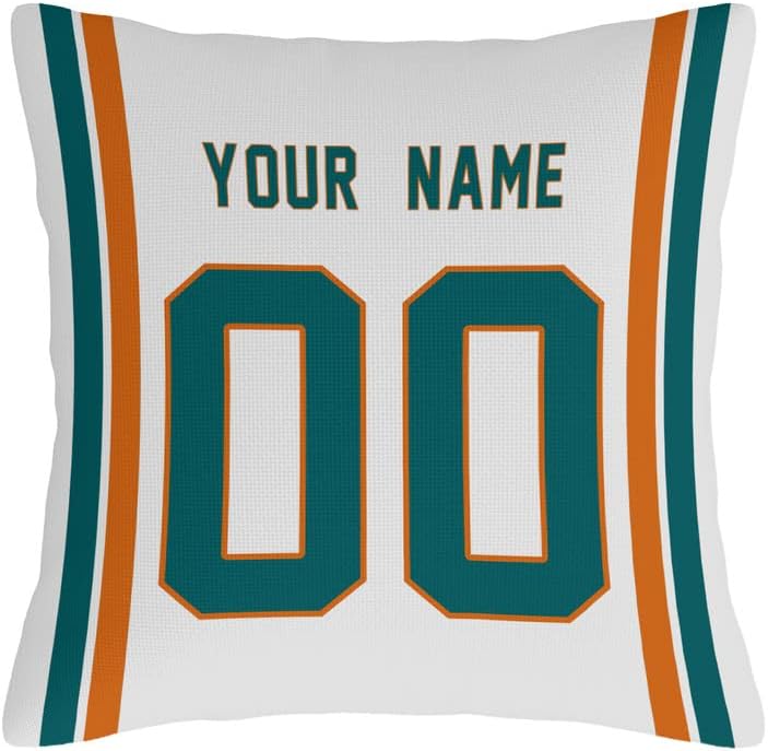 Miniatura 3 de Yeuss Funda de almohada personalizada tipo fútbol americano de 16 x 16 pulgadas - Personalización de impresión, selecciona cualquier nombre y