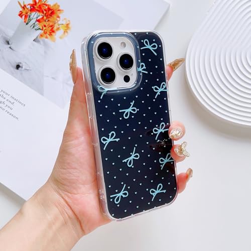 ZSYTZL Compatible with iPhone 13 Pro Max Case, Cute Polka Dot with Bow Design, Slim Hard PC iPhone 13 Pro Max Cases for Women-Polka Bow Night by ZSYTZL - Used condition - Image 4